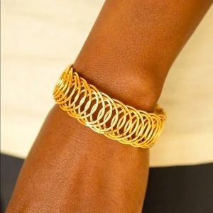 NEW WITH TAGS - gold flexible cuff bracelet